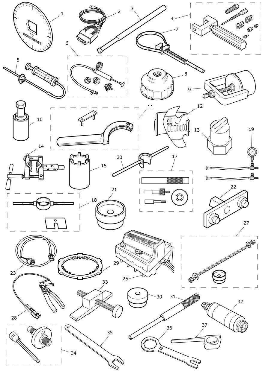 Service Tools exploded diagram