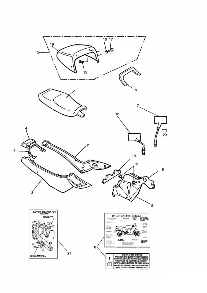 Rear Bodywork exploded diagram