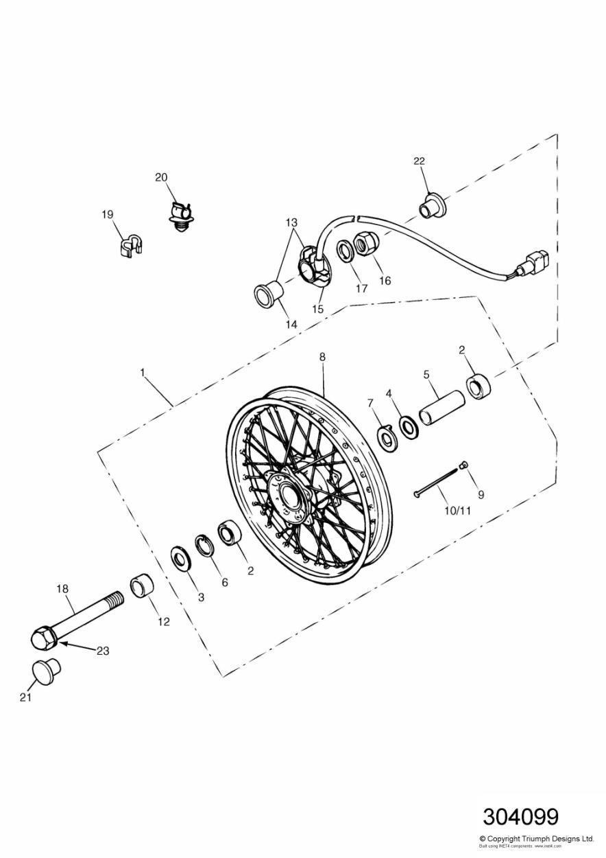 Front Wheel exploded diagram