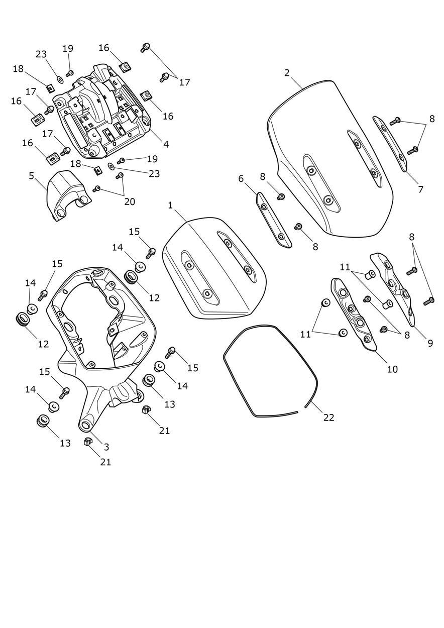 Flyscreen exploded diagram