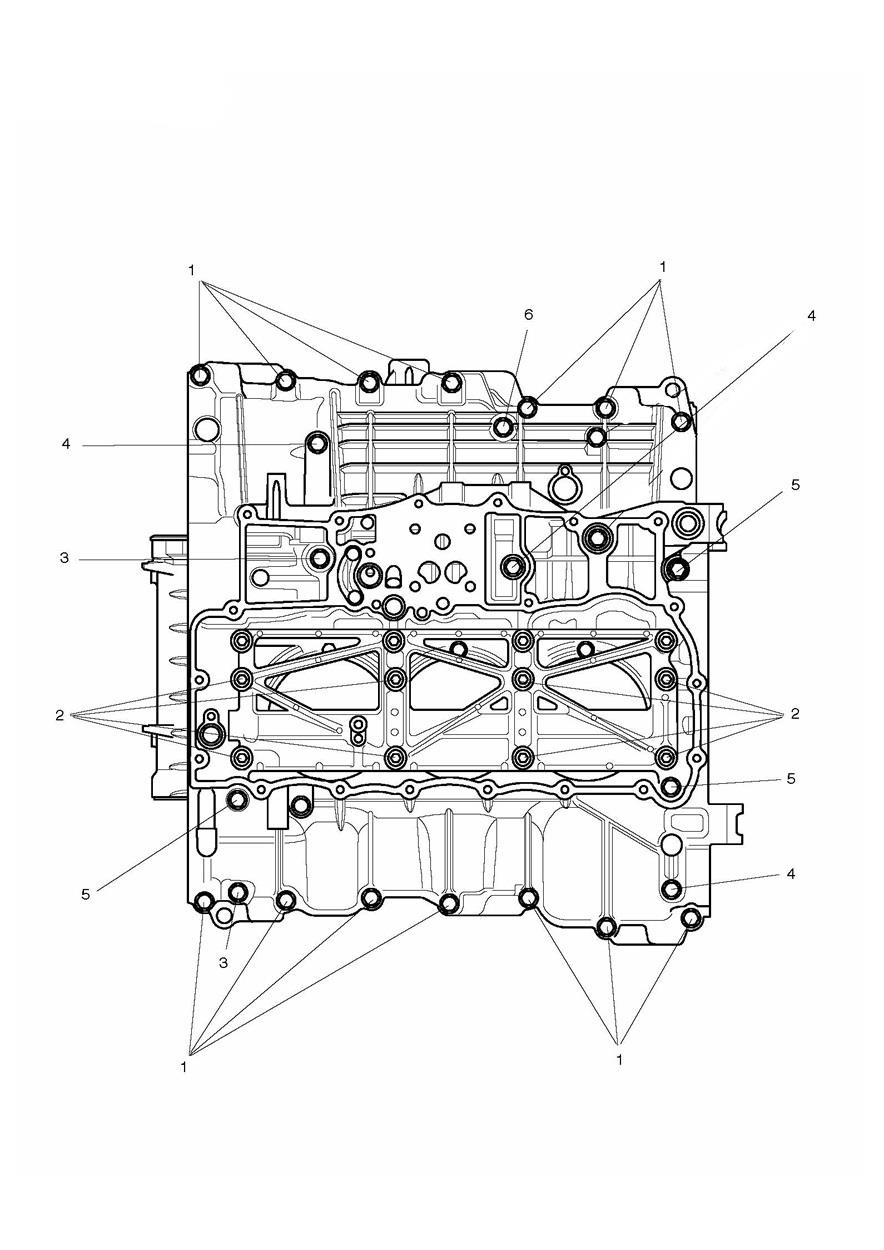 Crankcase Fixings exploded diagram
