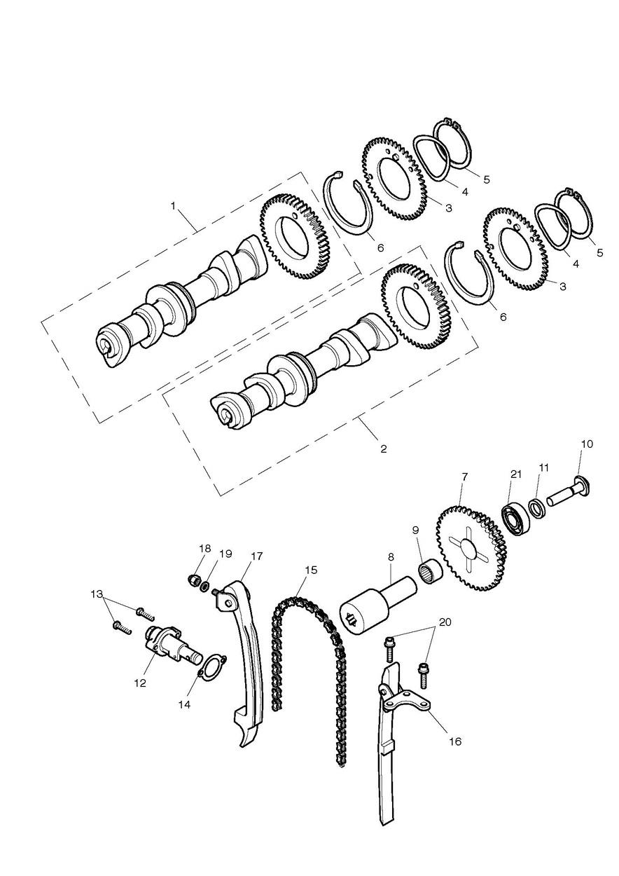 Camshaft & Camshaft Drive exploded diagram
