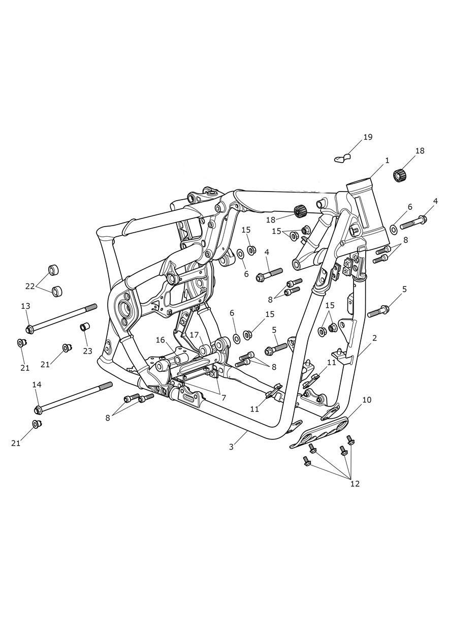 Main Frame Assembly exploded diagram