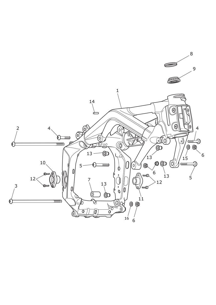 Main Frame & Fittings exploded diagram