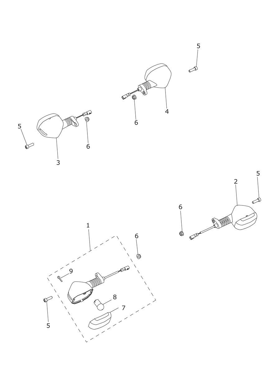 Indicators exploded diagram