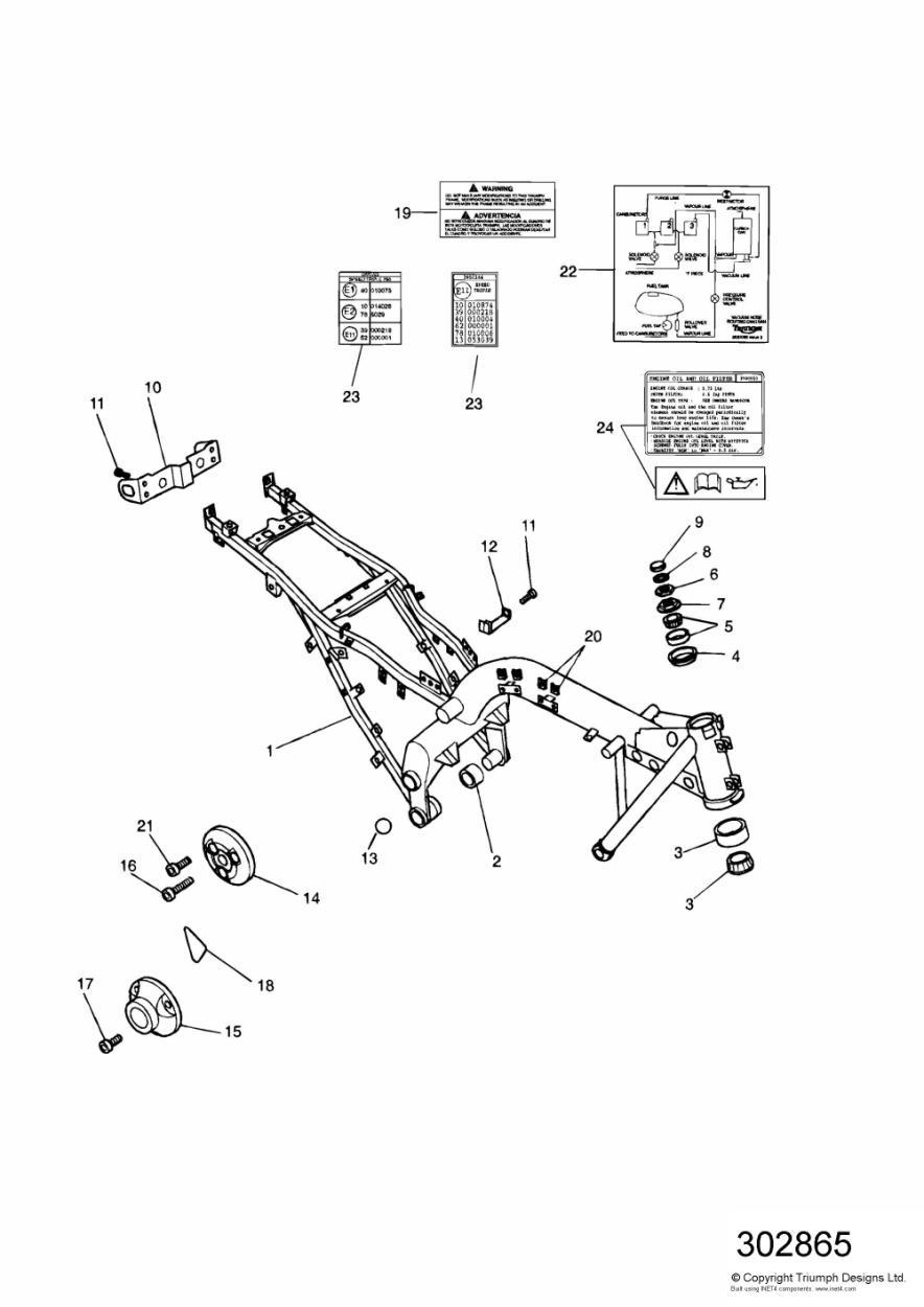 Main Frame & Fittings exploded diagram