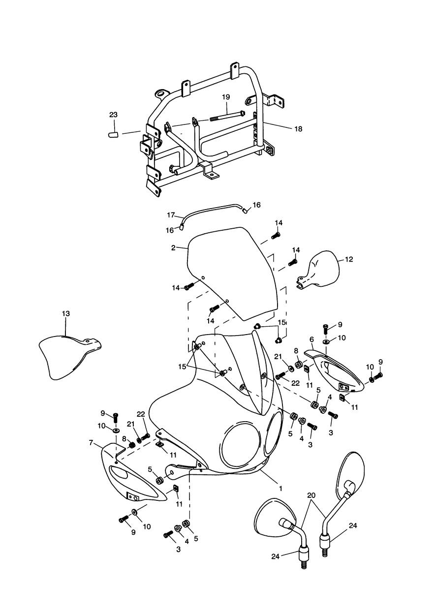 Bodywork - Cockpit exploded diagram
