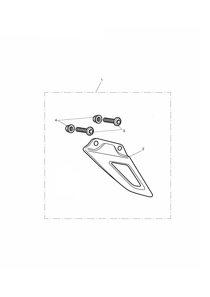 Low Chain Guard, Carbon Fibre exploded diagram