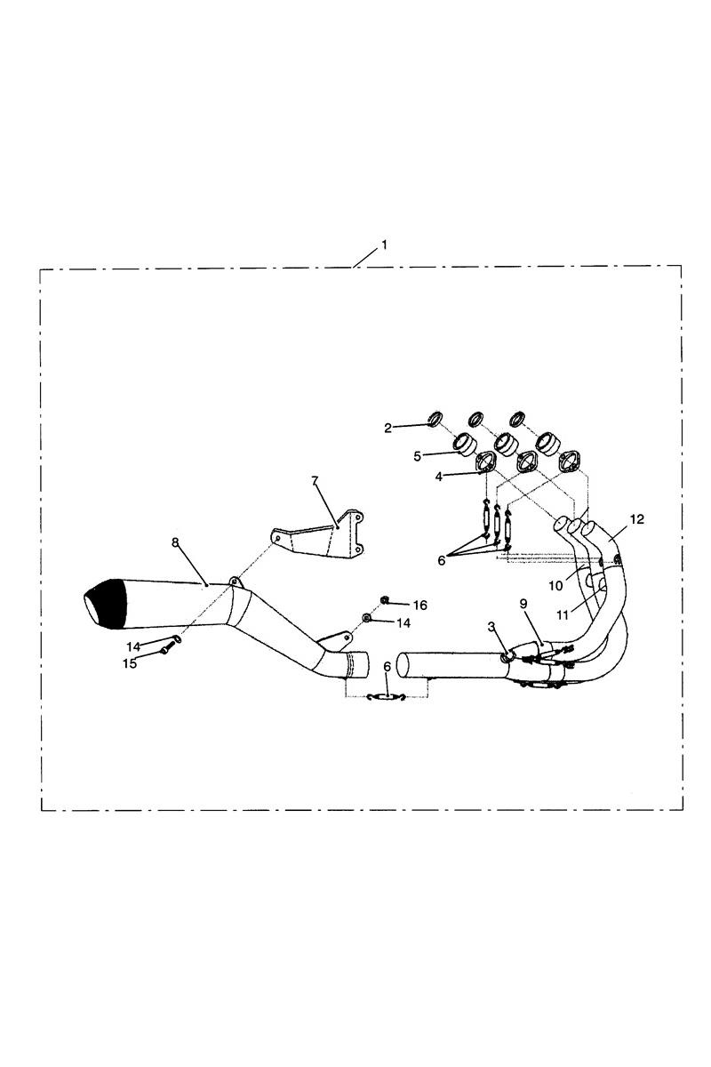 Exhaust System, Arrow 3:1 exploded diagram
