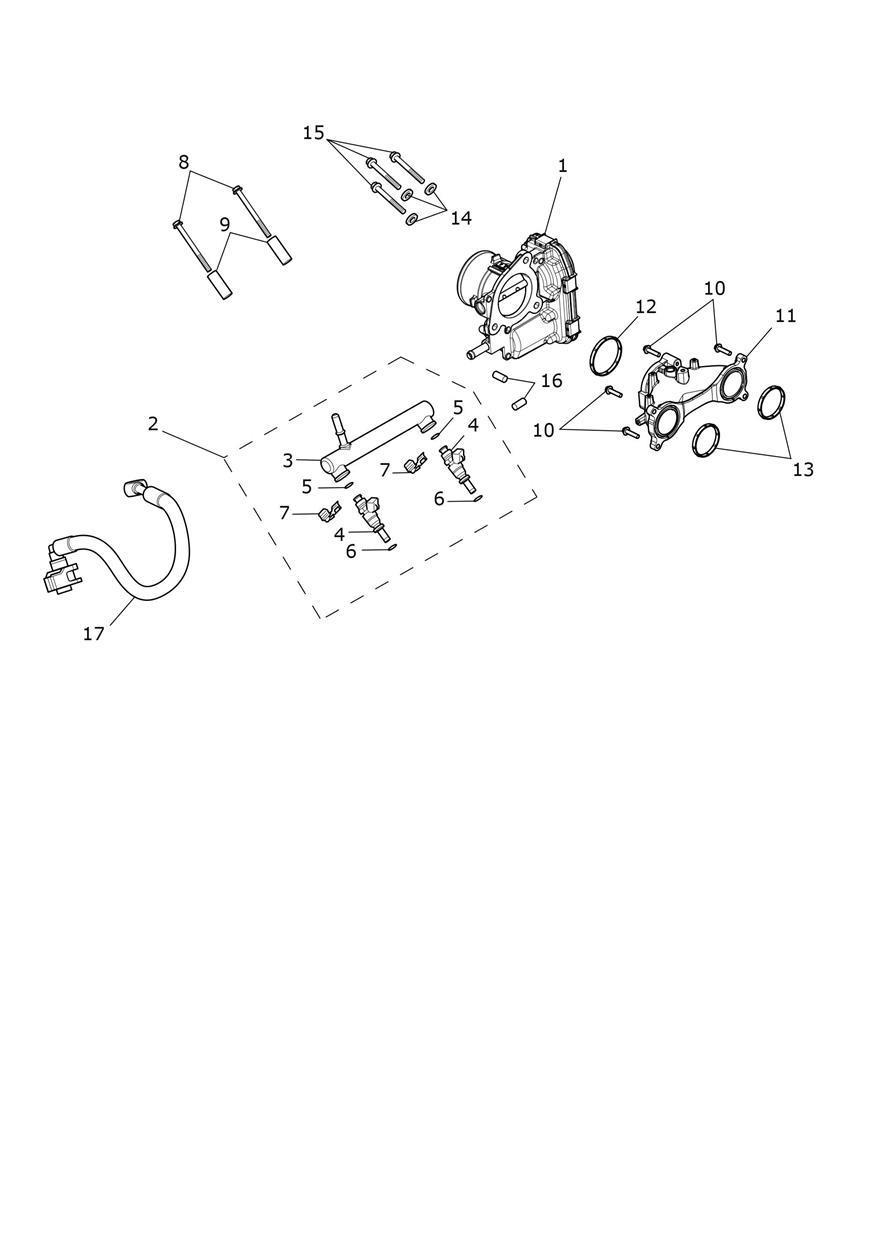 Throttle Bodies exploded diagram