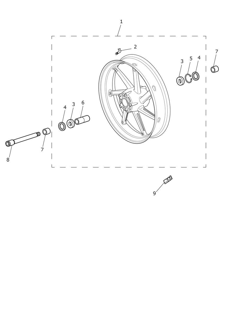 Front Wheel exploded diagram