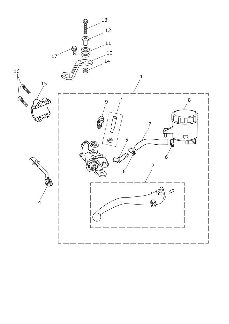 Front Master Cylinder Assy exploded diagram