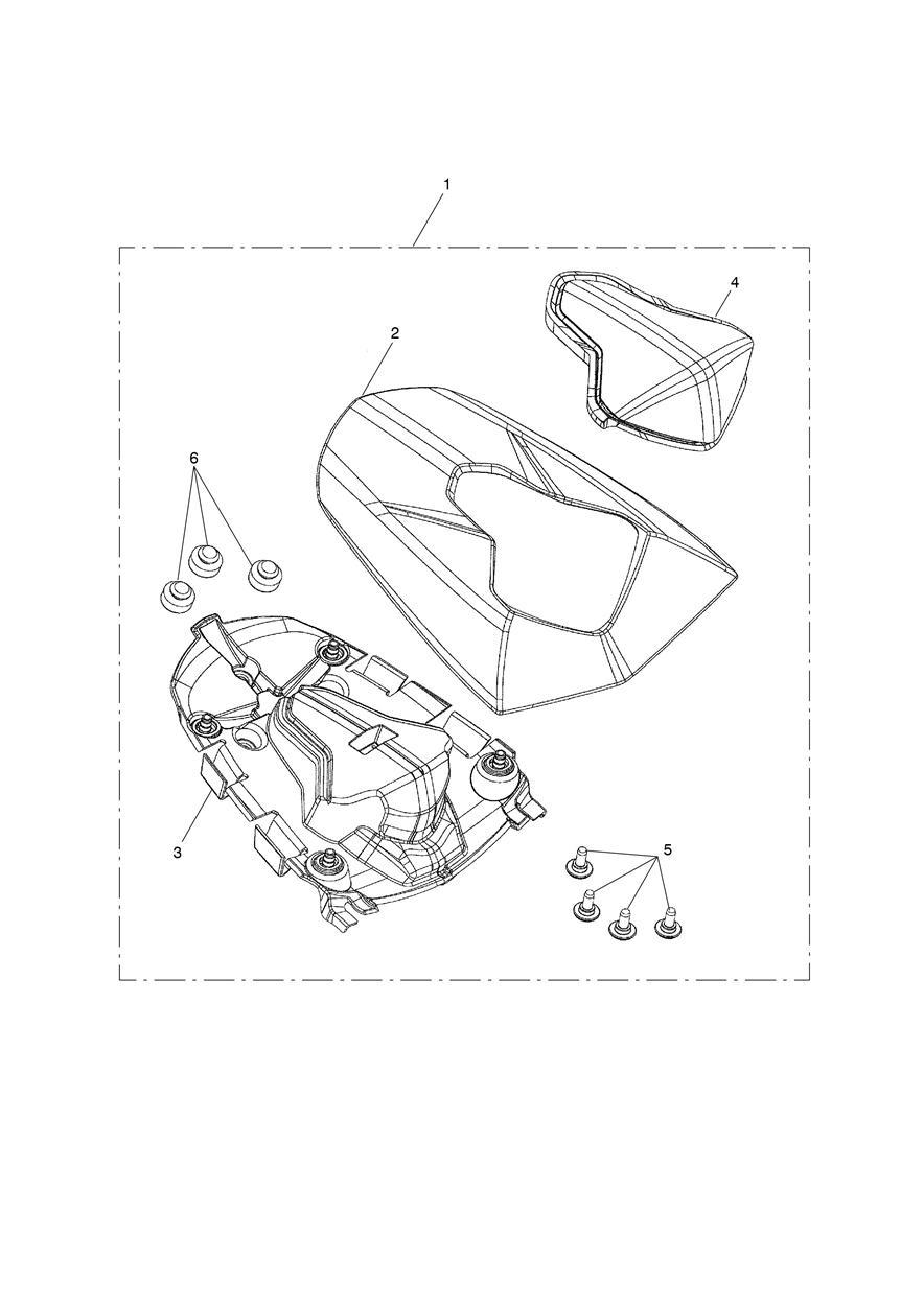 Seat Cowl Kit exploded diagram