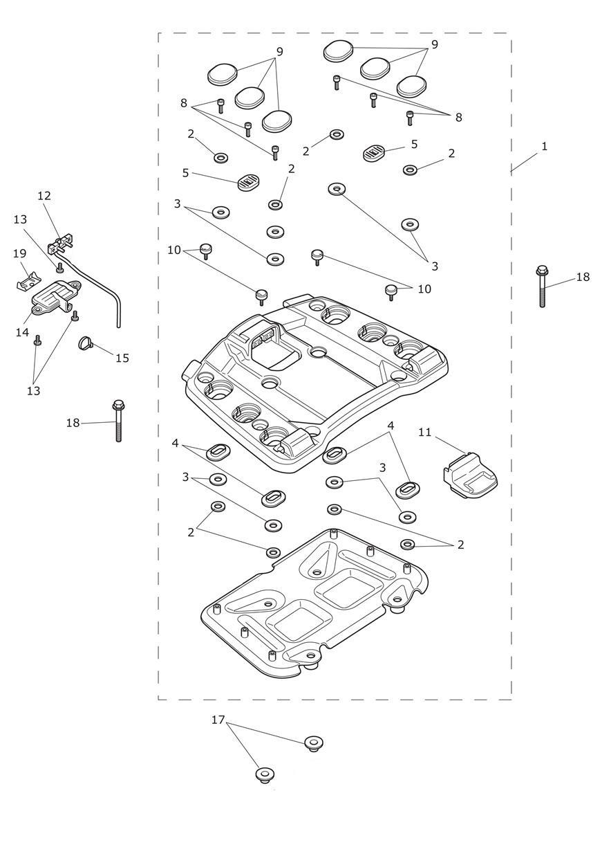 Sliding Carriage exploded diagram
