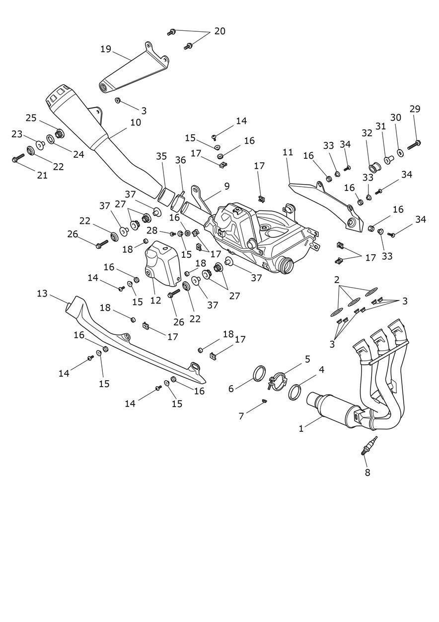Exhaust System exploded diagram