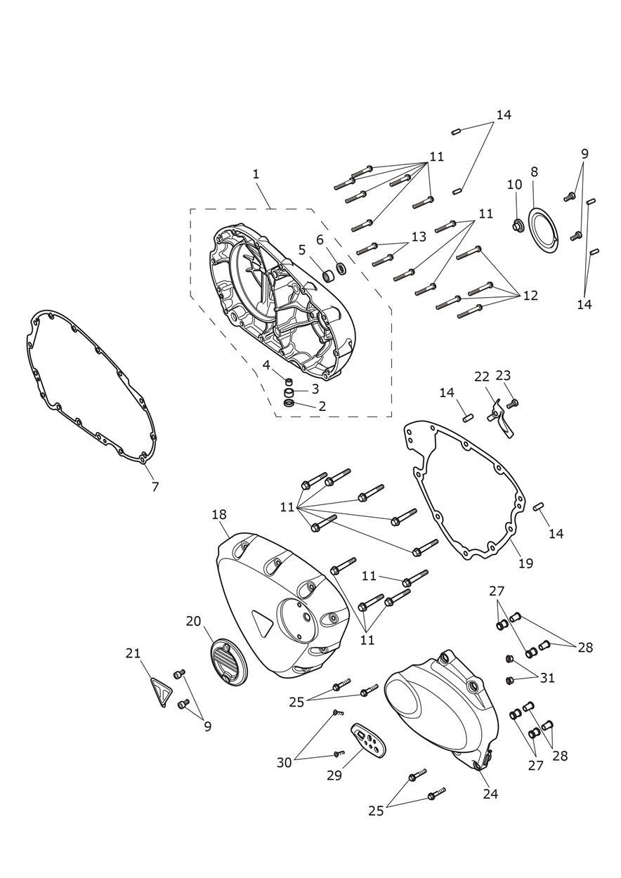 Engine Covers exploded diagram