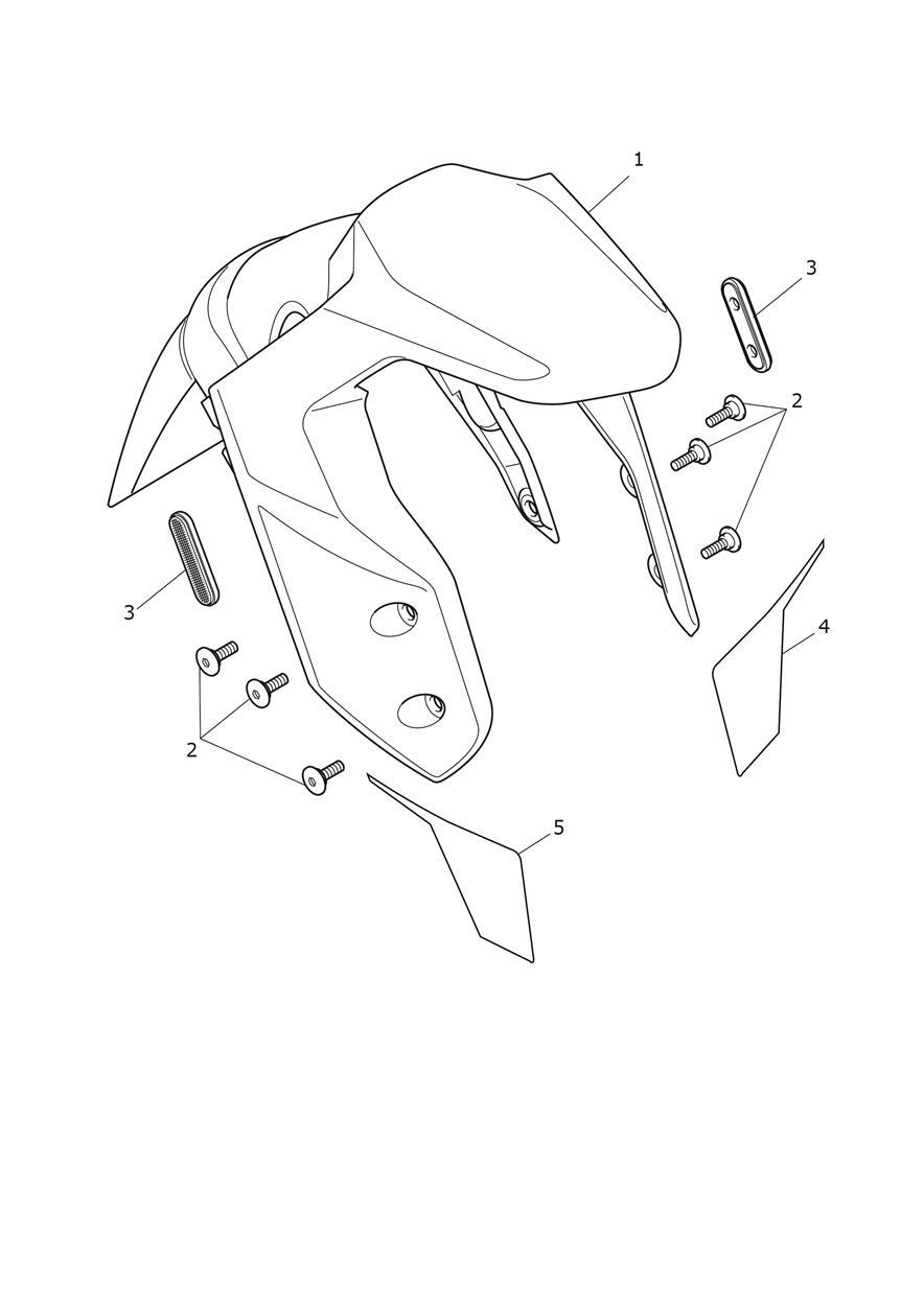 Front Mudguard exploded diagram