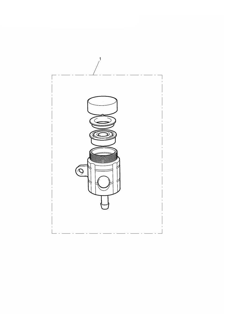 Reservoir, Rear Brake, Type 2 exploded diagram