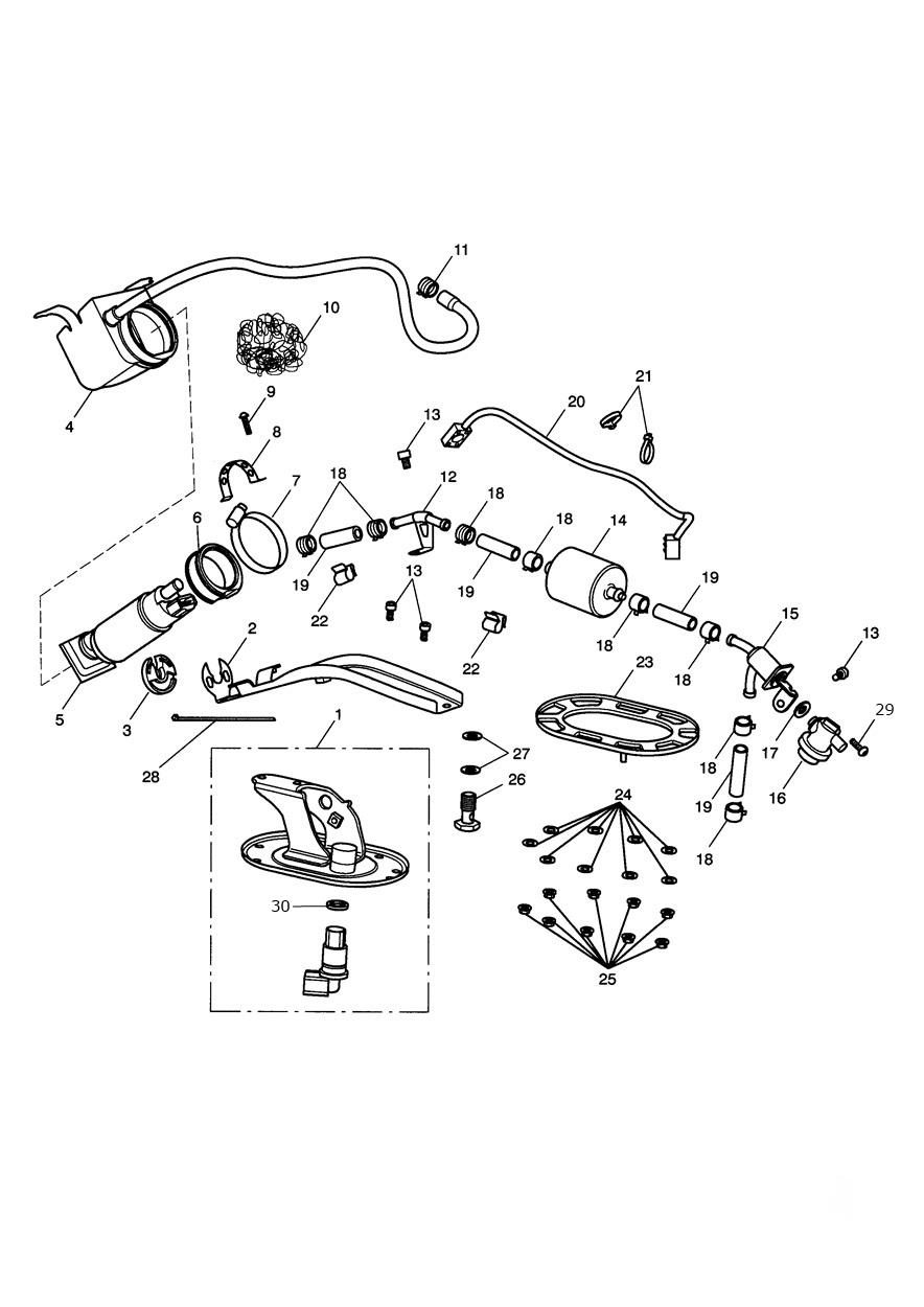 Fuel Pump & Filter exploded diagram