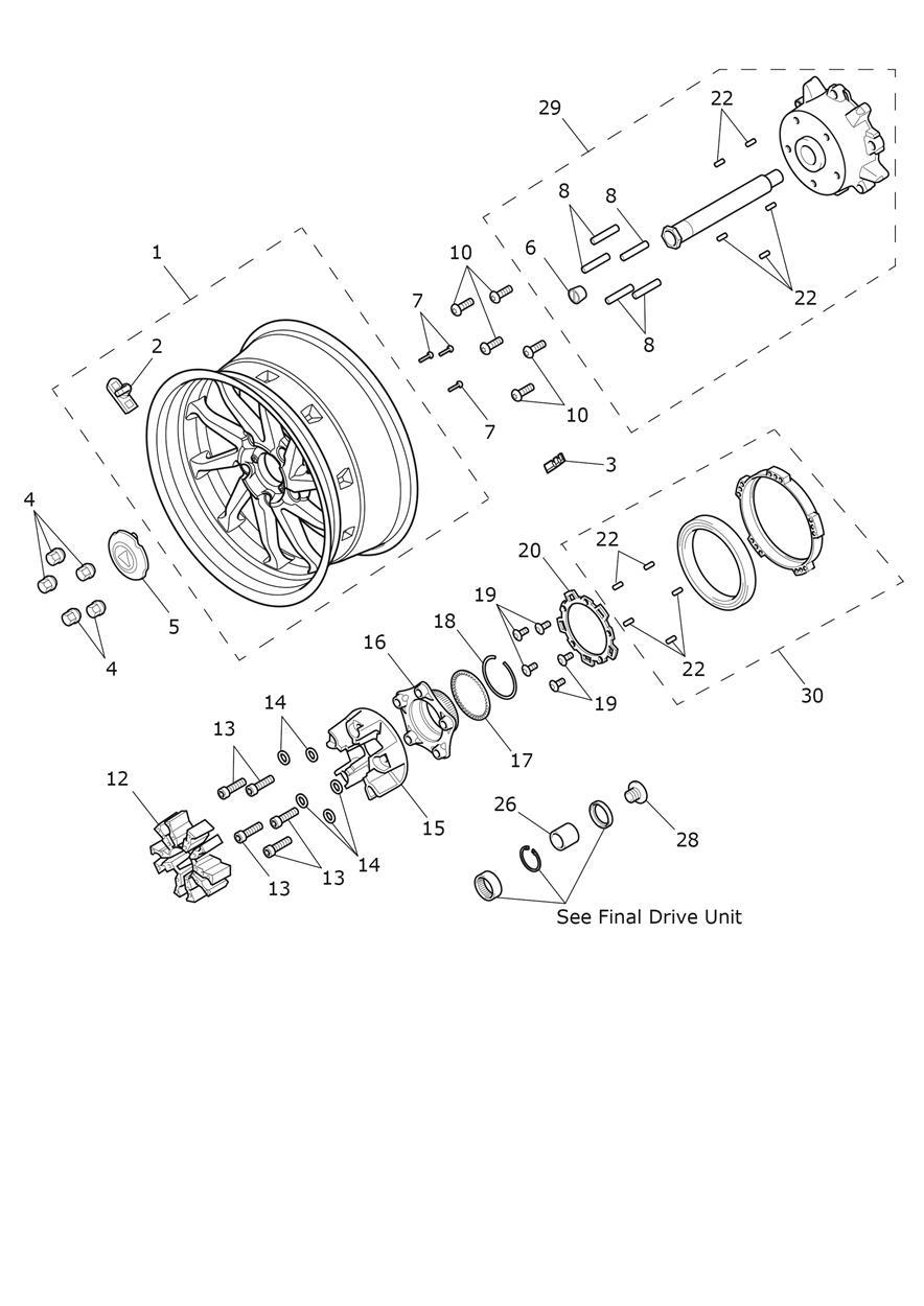 Rear Wheel exploded diagram