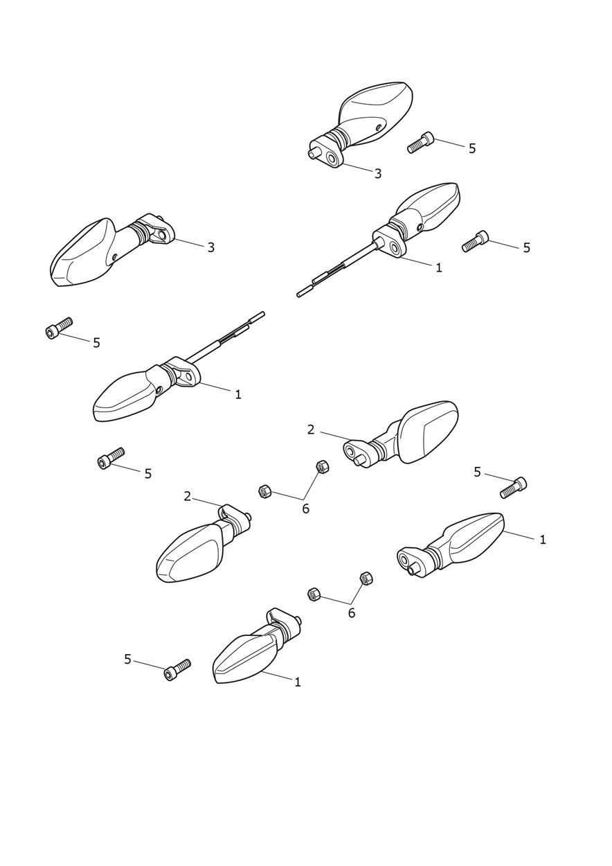 Indicators exploded diagram