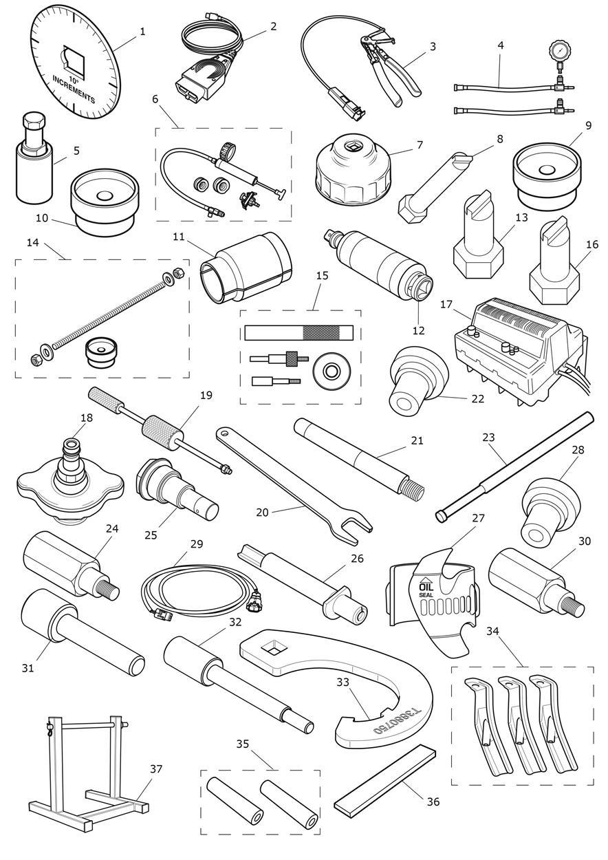 Service Tools exploded diagram