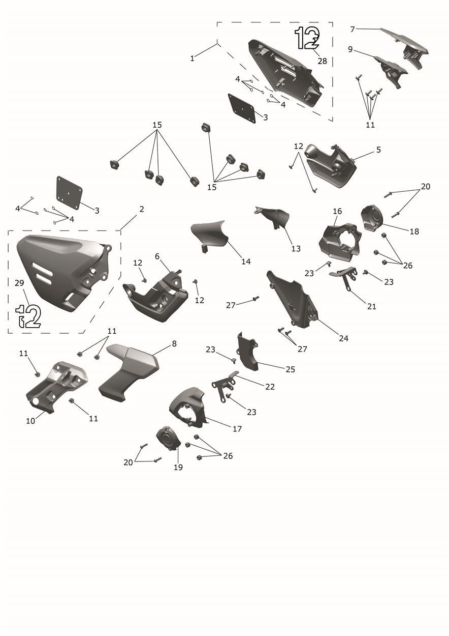 Side Panels exploded diagram