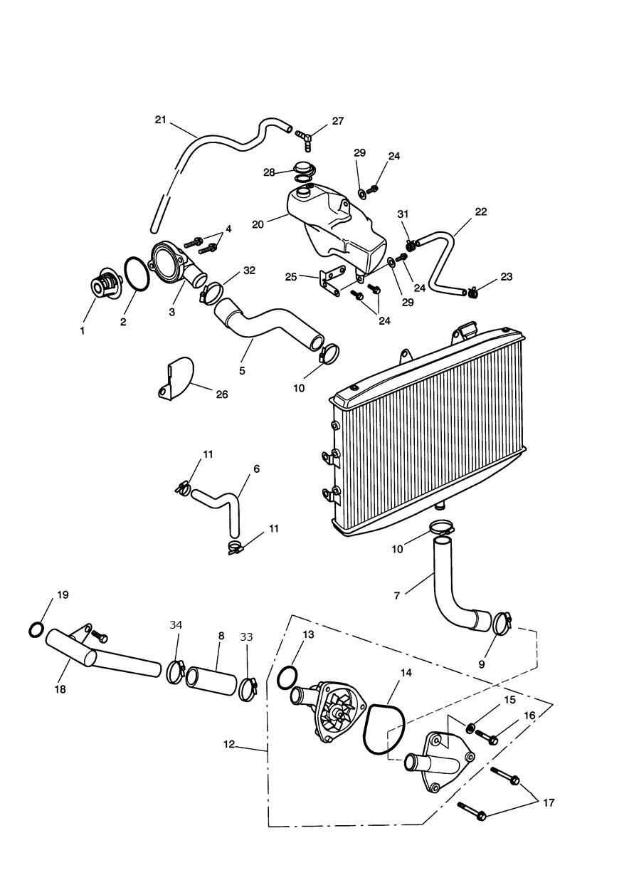 Cooling System exploded diagram
