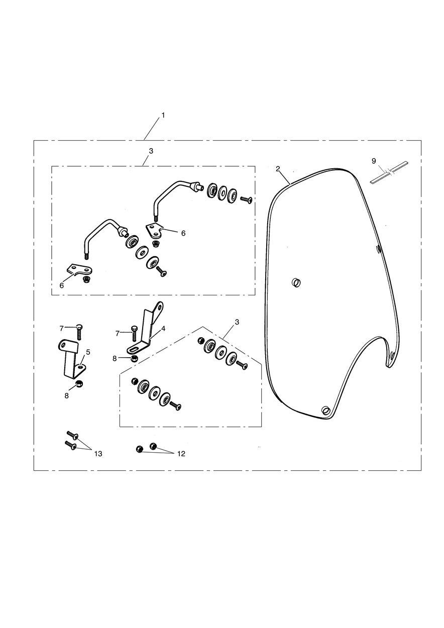 Summer Screen Kit exploded diagram