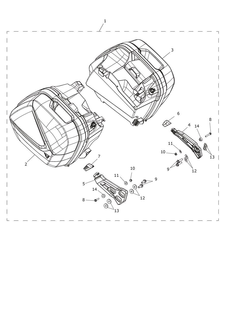 Panniers Kit exploded diagram