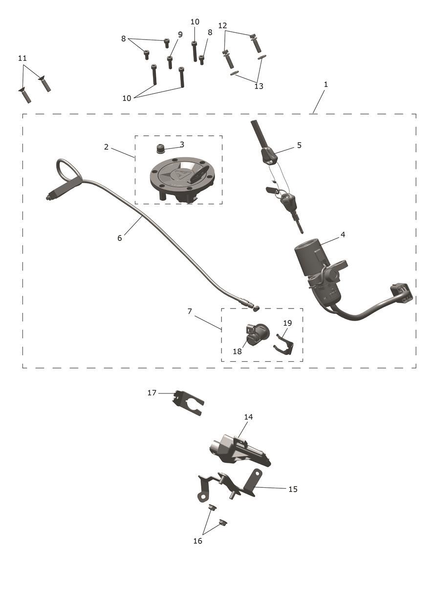 Lockset exploded diagram