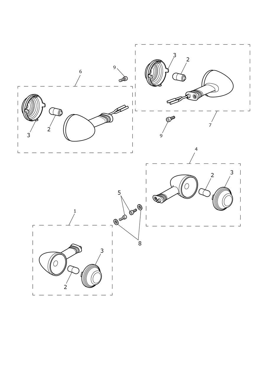 Indicators exploded diagram