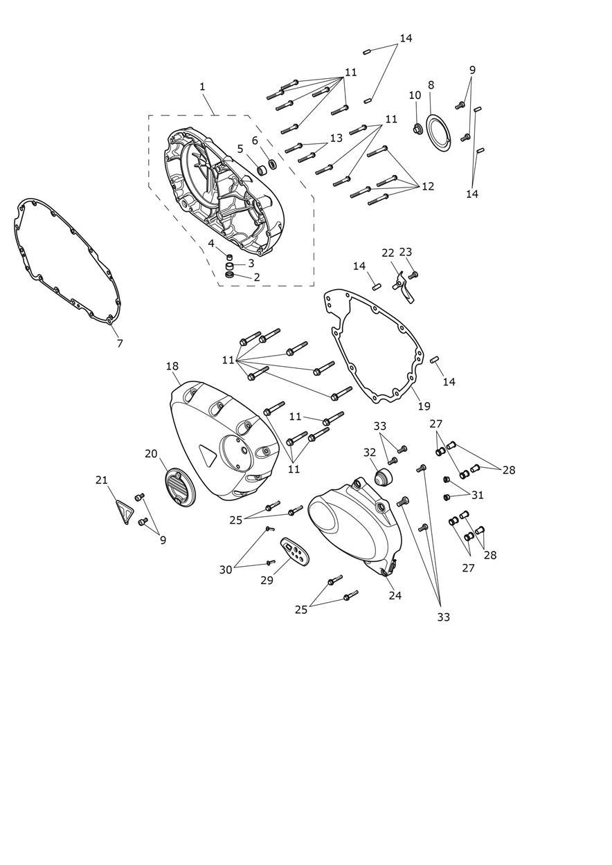 Engine Covers exploded diagram