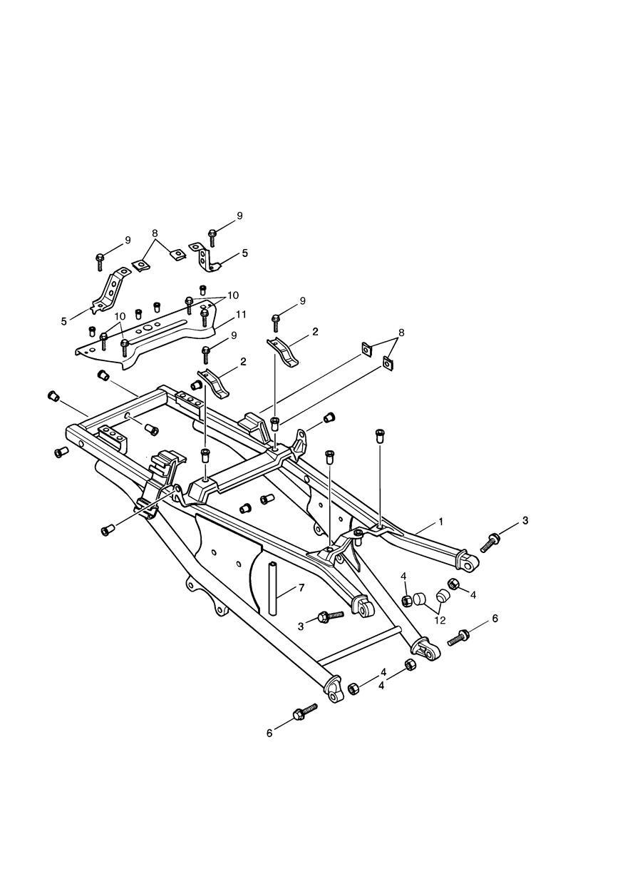 Rear Sub-Frame and Fittings exploded diagram