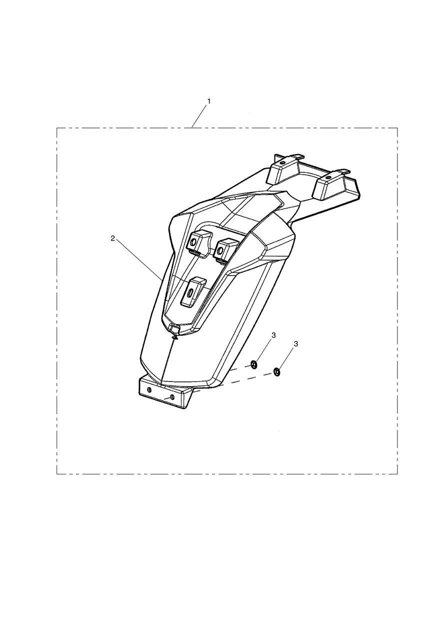 Rear Mudguard Extension Kit exploded diagram