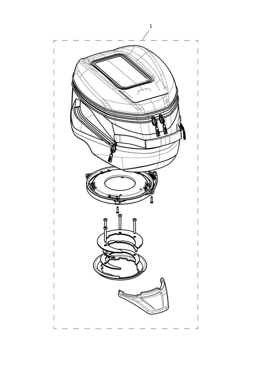 QR Tank Bag Kit exploded diagram