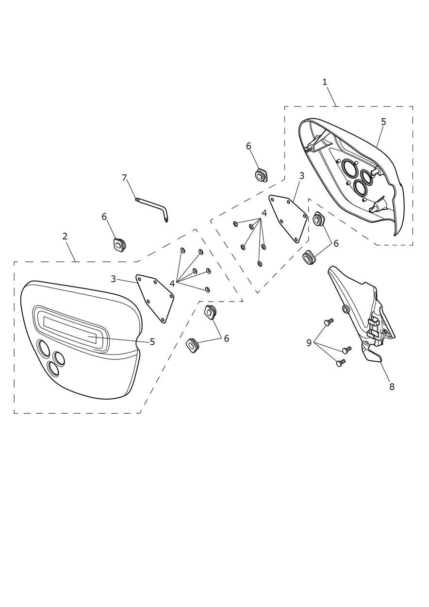 Side Fairing Panels exploded diagram