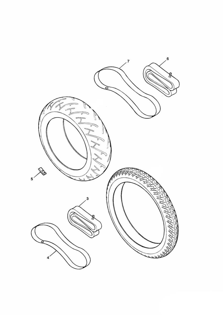 Tyres, Valves & Balance Weights exploded diagram