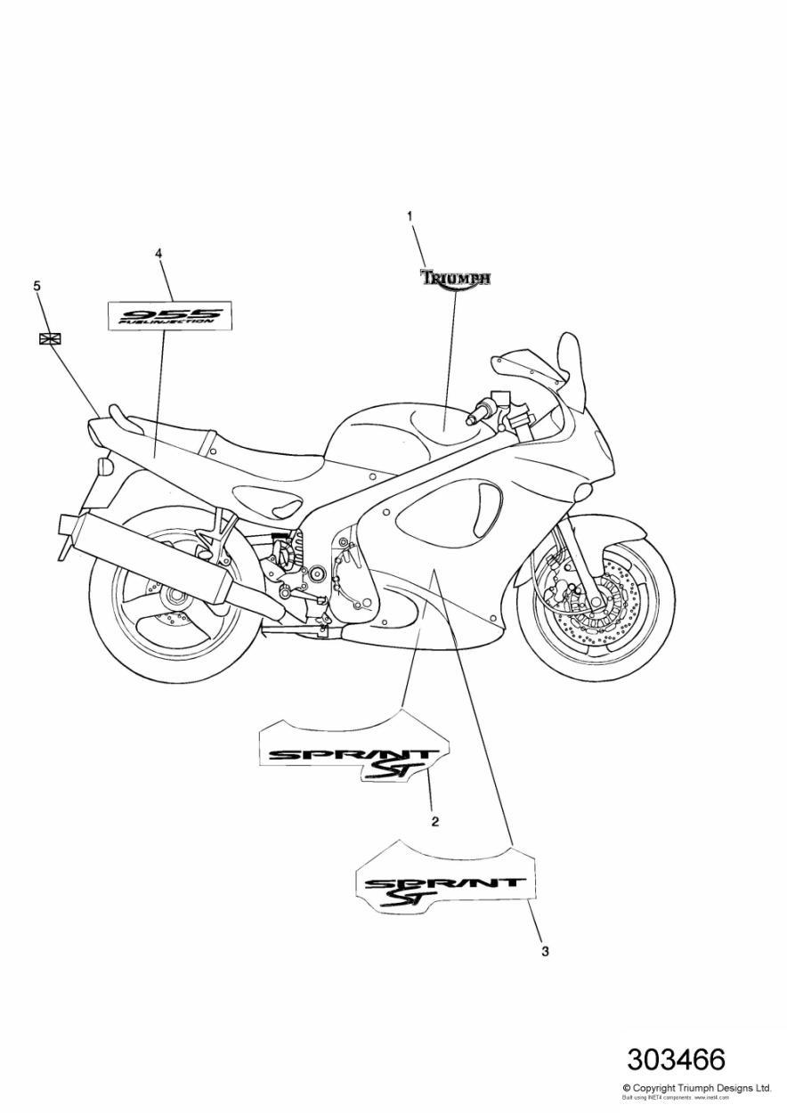 Bodywork - Decals exploded diagram