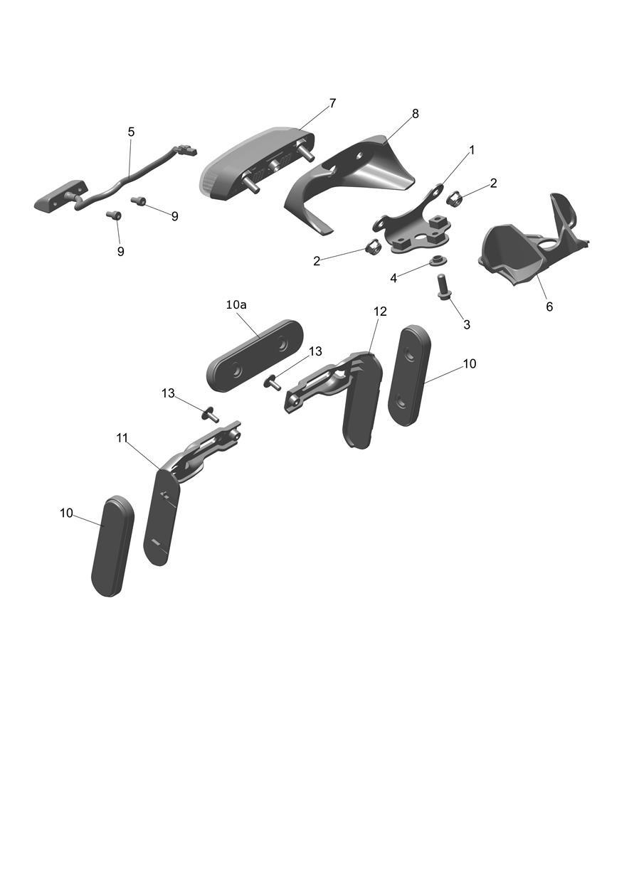 Rear Light - All Except US & CA exploded diagram