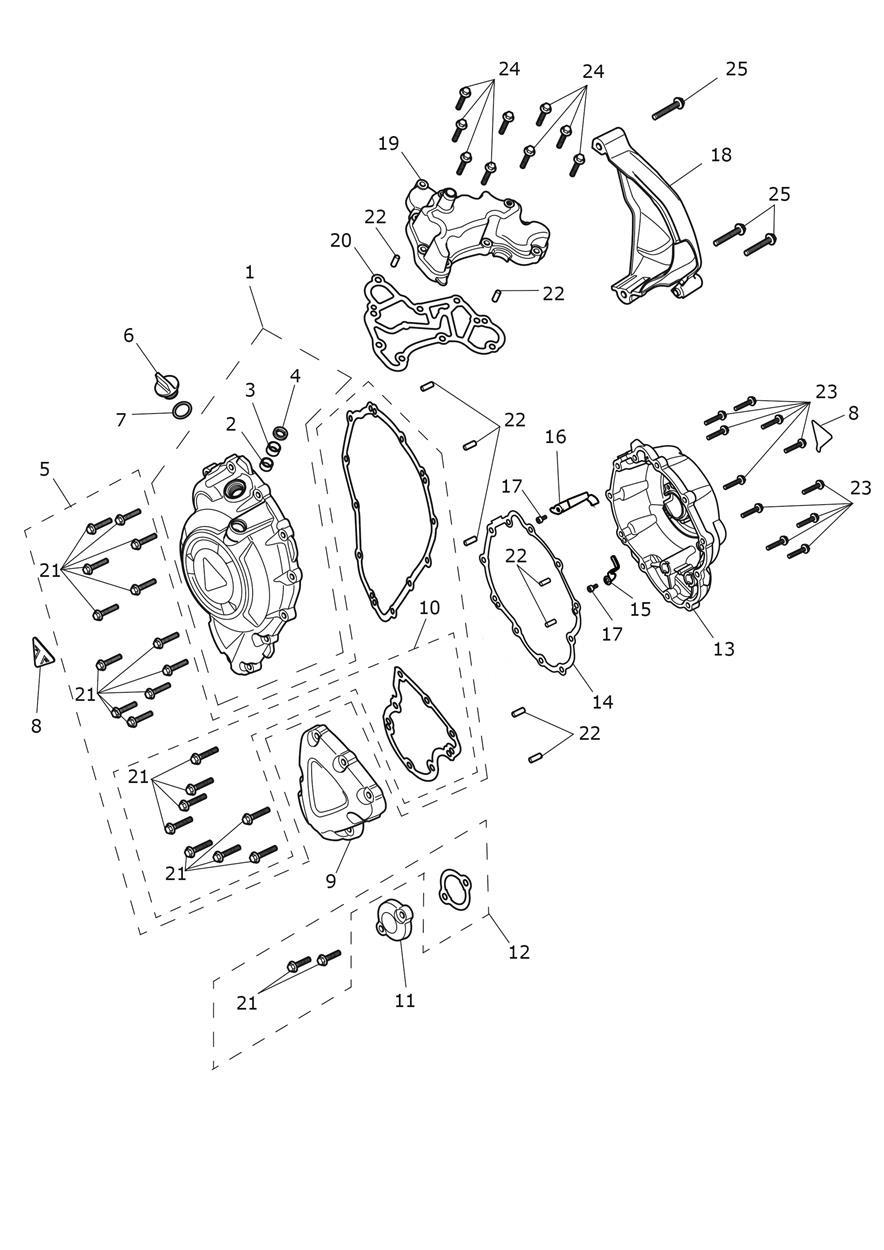 Engine Covers exploded diagram