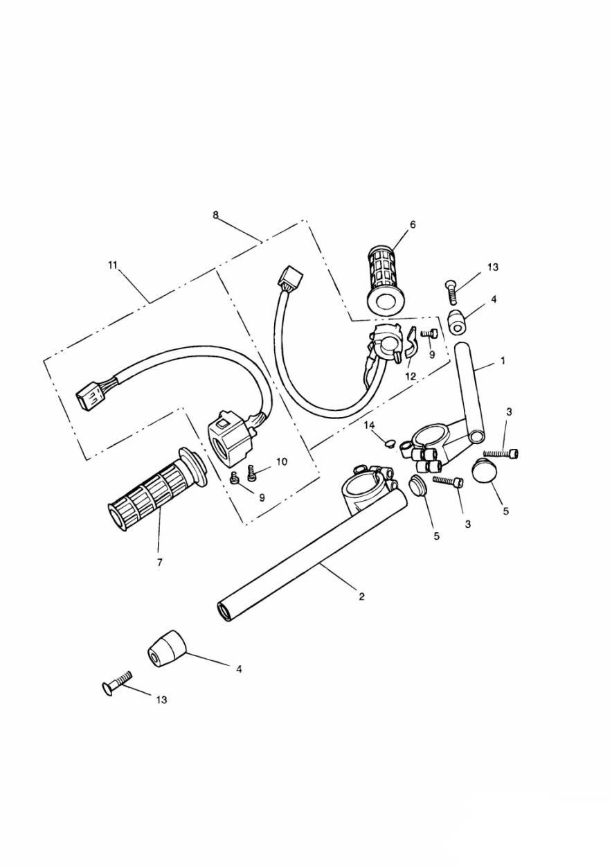 Handlebars and Switches exploded diagram