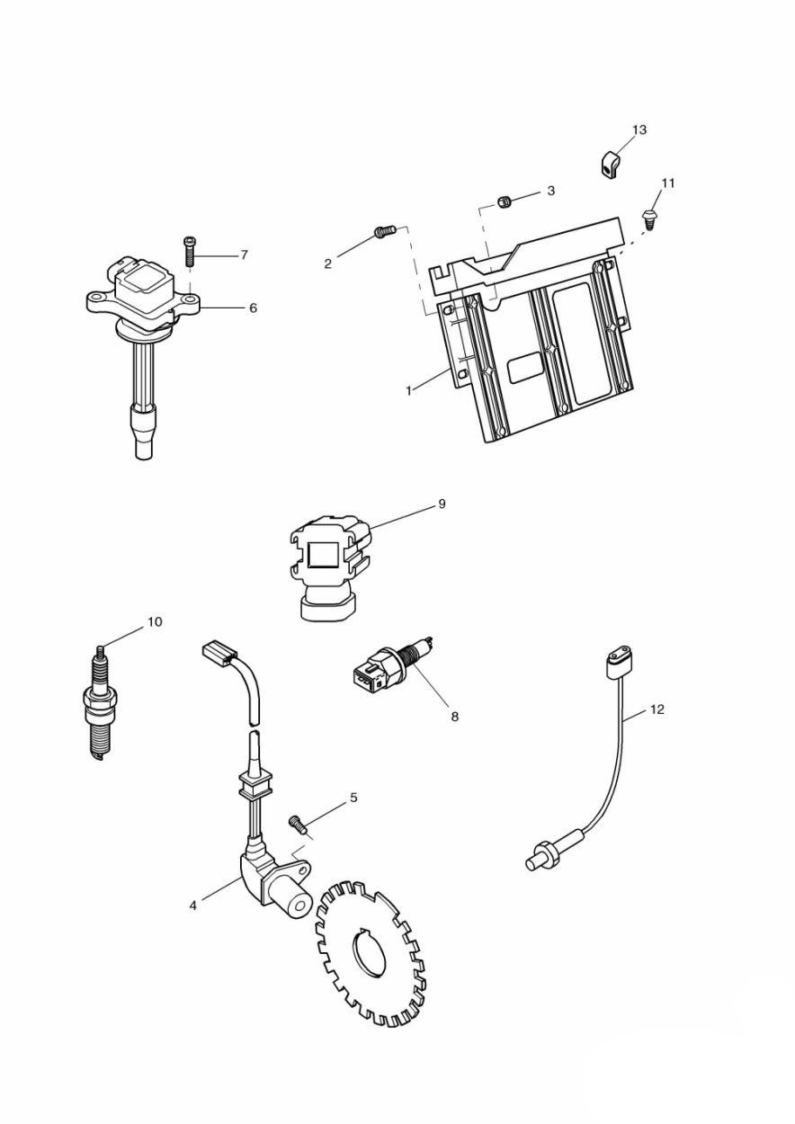 Engine Management System exploded diagram