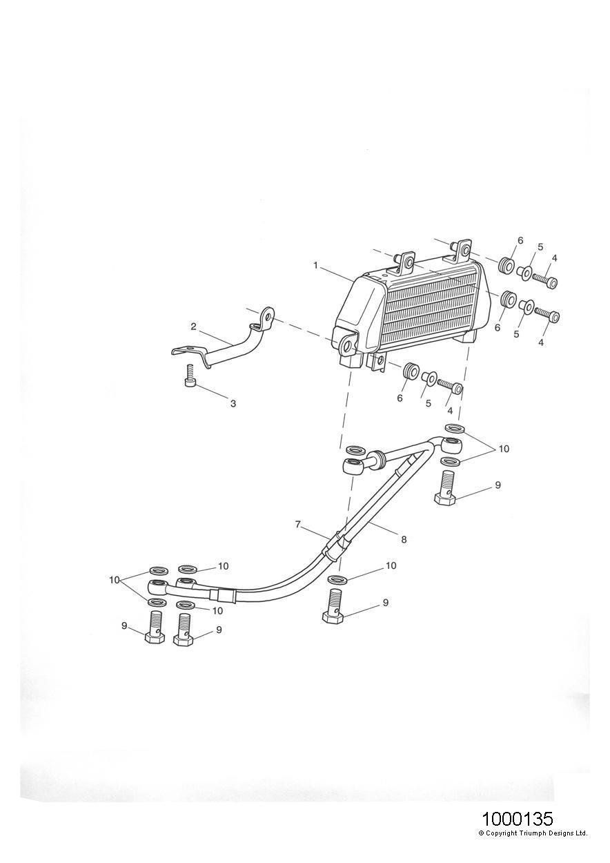 Oil Cooler exploded diagram
