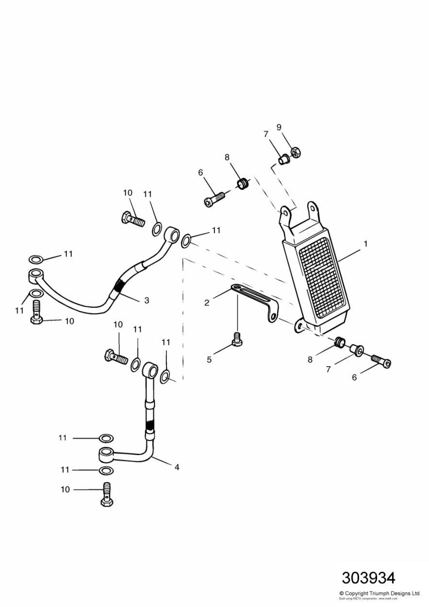 Oil Cooler exploded diagram