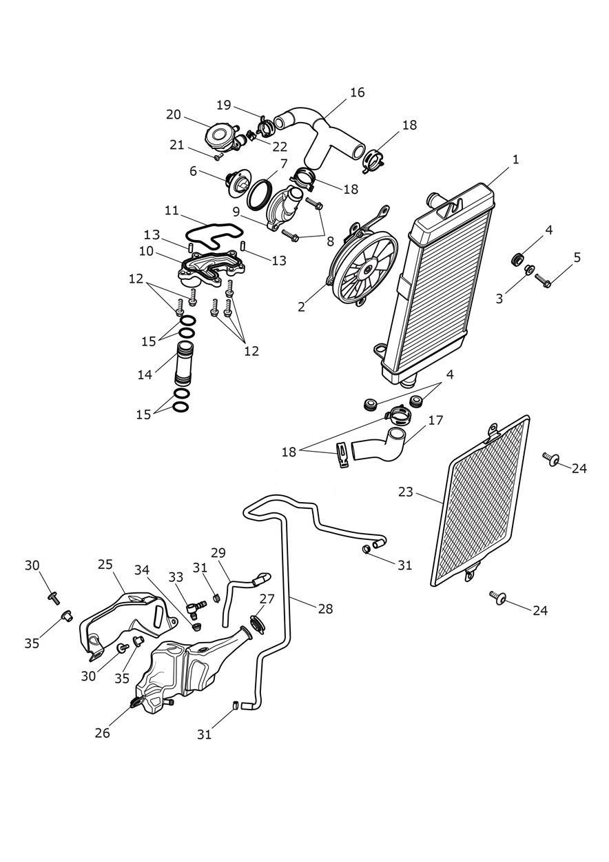 Cooling System exploded diagram