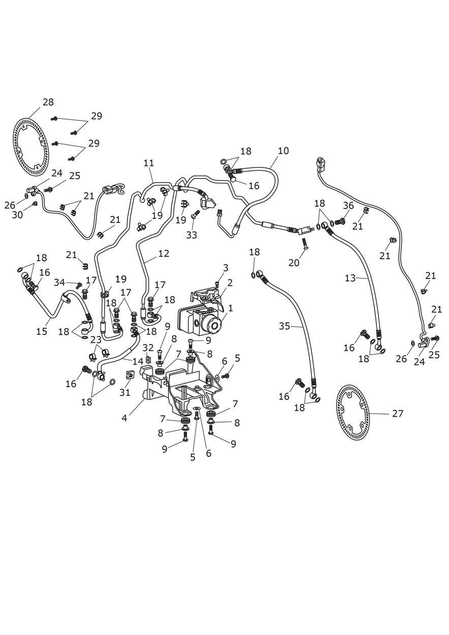 ABS System exploded diagram