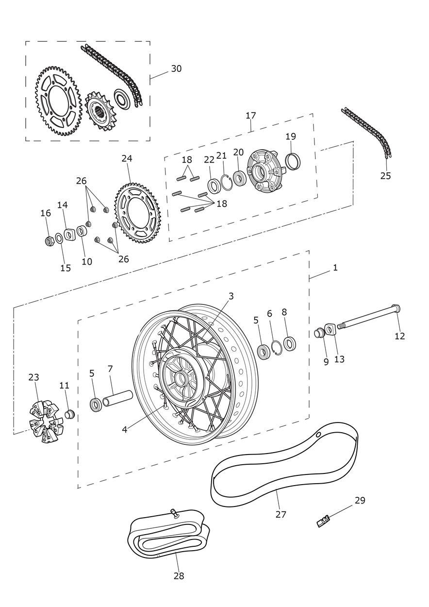 Rear Wheel exploded diagram