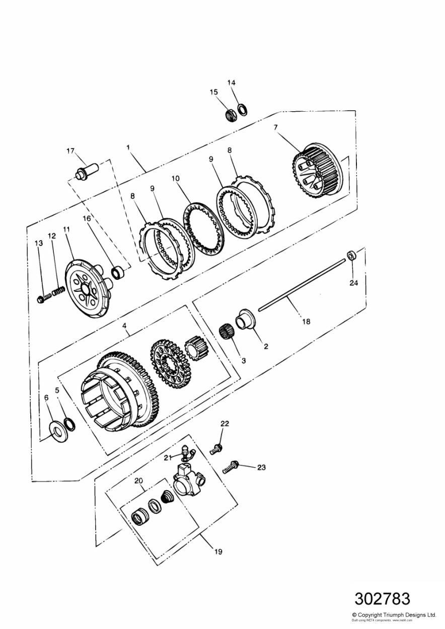Clutch exploded diagram