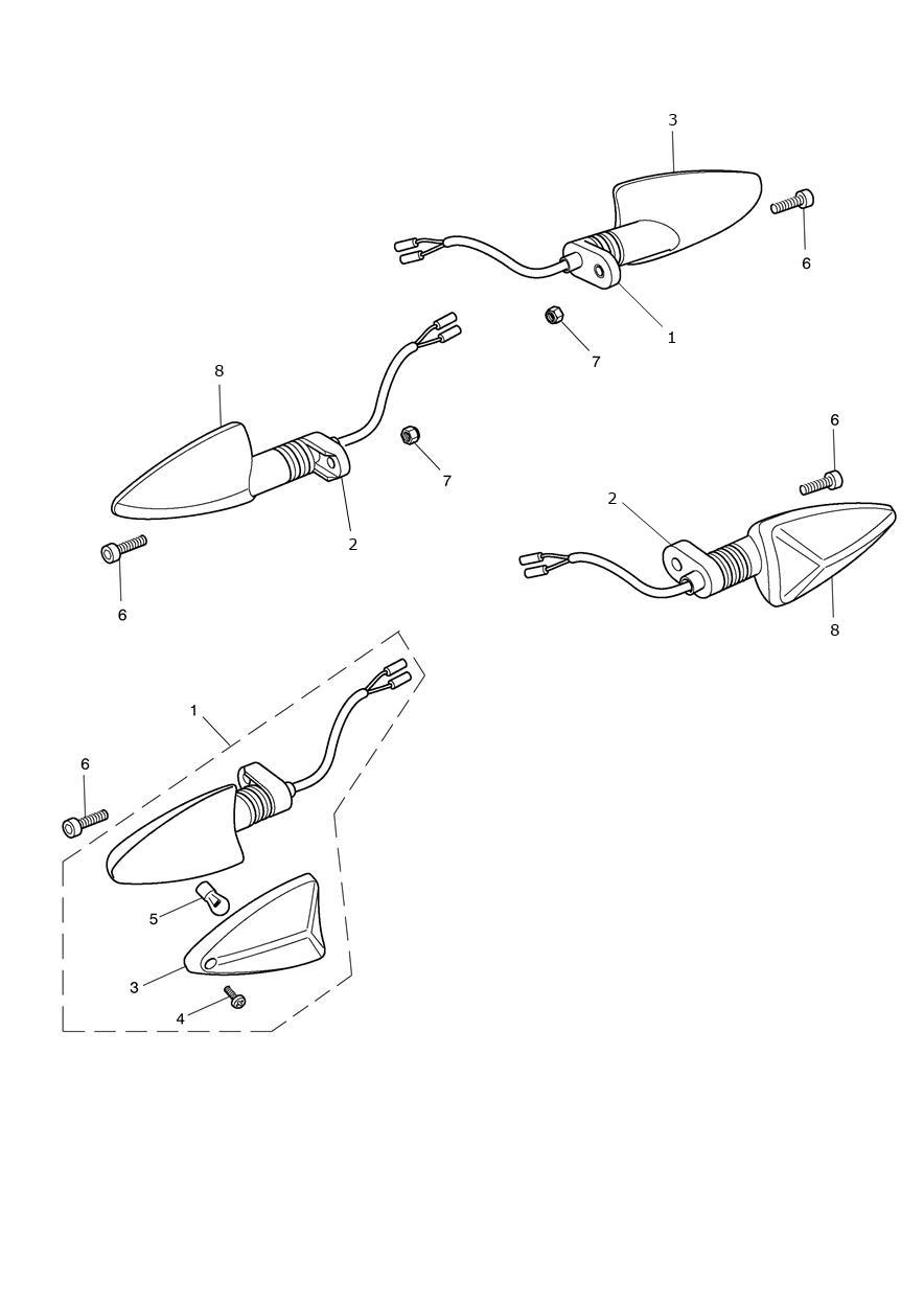 Indicators exploded diagram